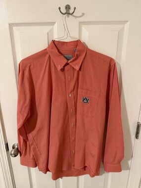 Auburn University Orange Button-Down Men's Shirt
